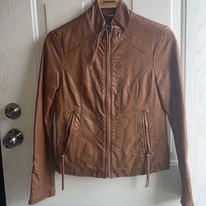 Women’s faux leather motorcycle jacket sz xs